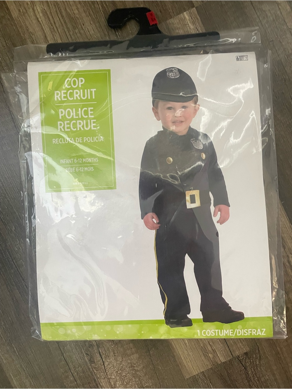 NWT Infant Baby Black Police Cop Recruit Costume Halloween